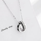 Victory Star 925 Silver Ring Necklace for Men