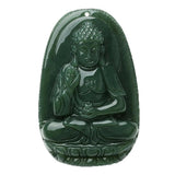 Natural Jade Sakyamuni Buddha Necklace Pendant