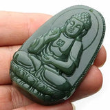 Natural Jade Sakyamuni Buddha Necklace Pendant
