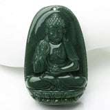 Natural Jade Sakyamuni Buddha Necklace Pendant