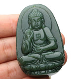 Natural Jade Sakyamuni Buddha Necklace Pendant