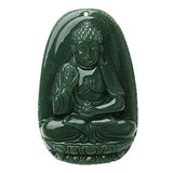 Natural Jade Sakyamuni Buddha Necklace Pendant