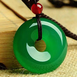 Brazil Natural Emerald Green Buckle Pendant Necklace Sweater Chain