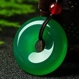 Brazil Natural Emerald Green Buckle Pendant Necklace Sweater Chain