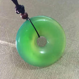 Brazil Natural Emerald Green Buckle Pendant Necklace Sweater Chain