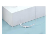 S925 Sterling Silver Ribbon Knot Necklace Clavicle Chain