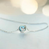 Mermaid Foam Bubble Crystal Necklace s925 silver Mermaid Tail Pendant