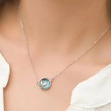 Mermaid Foam Bubble Crystal Necklace s925 silver Mermaid Tail Pendant