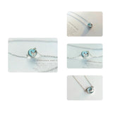 Mermaid Foam Bubble Crystal Necklace s925 silver Mermaid Tail Pendant