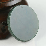 Green Jade Hand Dragon Phoenix Pendant Necklace Women Mens Gemstone Jewelry