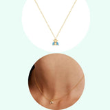 Colorful Bee Pendant Sterling Silver Necklace For Women