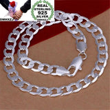 Unisex 925 Sterling Silver Chain Necklace NC195