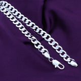 Unisex 925 Sterling Silver Chain Necklace NC195