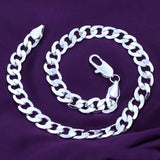 Unisex 925 Sterling Silver Chain Necklace NC195