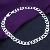 Unisex 925 Sterling Silver Chain Necklace NC195