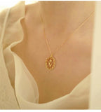 Tulip Pendant 925 Silver Necklace Temperament Chain Female Accessories
