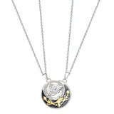 925 Silver Princess Knight Couple Pendant Necklace