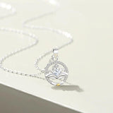925 Silver Princess Knight Couple Pendant Necklace