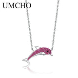 Lovely Dolphin 925 Silver Necklace Romantic Jewelry