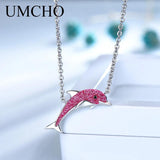 Lovely Dolphin 925 Silver Necklace Romantic Jewelry