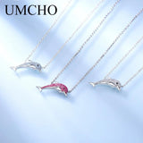 Lovely Dolphin 925 Silver Necklace Romantic Jewelry