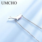 Lovely Dolphin 925 Silver Necklace Romantic Jewelry