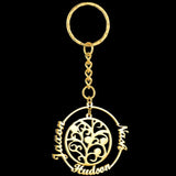 Auxauxme Tree of Life Keychain with Family Names