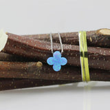 Lab OP06 Light Fire Opal Flower Pendant Necklace S925 Silver