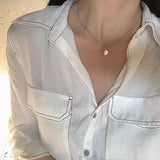 Cartoon Head 925 Silver Coin Necklace with Personalized Chain