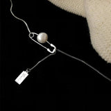 Sterling Silver Tide Pearl Clavicle Chain Necklace for Women
