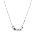 Geometric Sterling Silver 925 Necklace with Clavicle Chain for Women