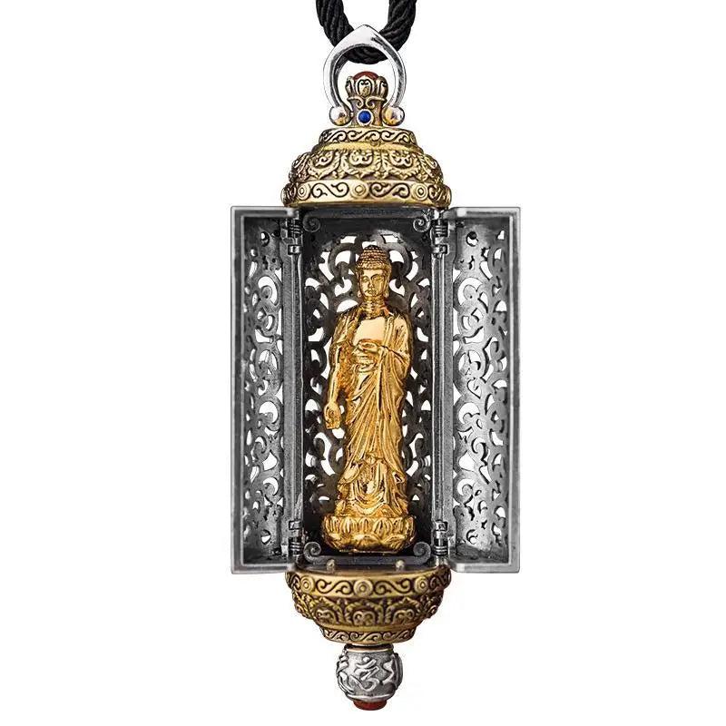 Flower Seed Buddha Gawu Box Silver Pendant Personalized Pendant