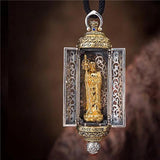 Flower Seed Buddha Gawu Box Silver Pendant Personalized Pendant