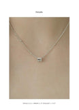 S925 Sterling Silver Necklace Love Pendant Clavicle Chain Girl Gift