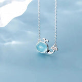Whale Zircon Necklace for Sweet Lady