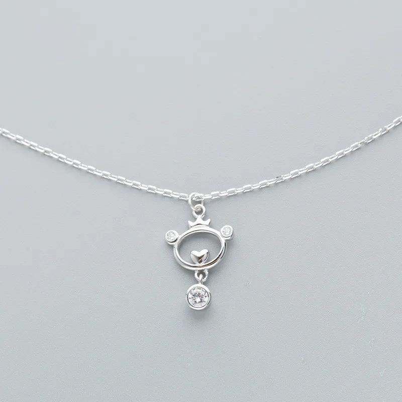 Bear Necklace Sterling Silver S925 Halloween Birthday Gift for Girlfriend