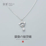 Bear Necklace Sterling Silver S925 Halloween Birthday Gift for Girlfriend