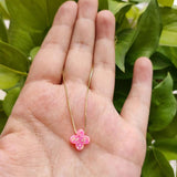 Opal Flower Pendant Necklace 925 Sterling Silver
