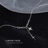 925 Silver Six-Pointed Star Necklace for Women