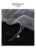 925 Silver Six-Pointed Star Necklace for Women