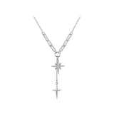 925 Silver Six-Pointed Star Necklace for Women