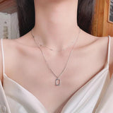 S925 Sterling Silver Double Snake Chain Necklace For Women Wedding