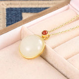 925 Silver Hetian Jade Personalized Necklace Wedding Jewelry