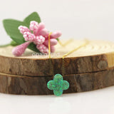 Silver 925 Necklace OP11 Green Four Leaf Clover Opal Necklace Choker