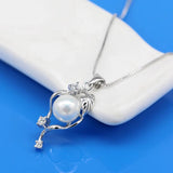 Zircon 925 Silver Pearl Choker Necklace