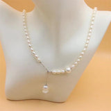 925 Silver Pearl Necklace for Women Wedding