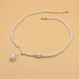 925 Silver Pearl Necklace for Women Wedding