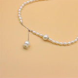 925 Silver Pearl Necklace for Women Wedding