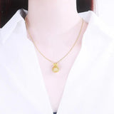 S925 Sterling Silver Hetian Jade Hollow Money Bag Necklace