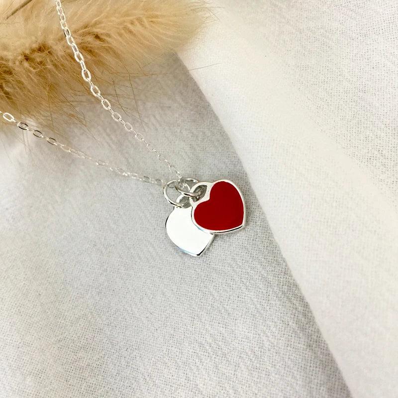 925 Silver Heart Necklace Retro Jewelry Party